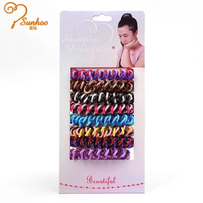 Three colors telephone wire twist hair band H-0001